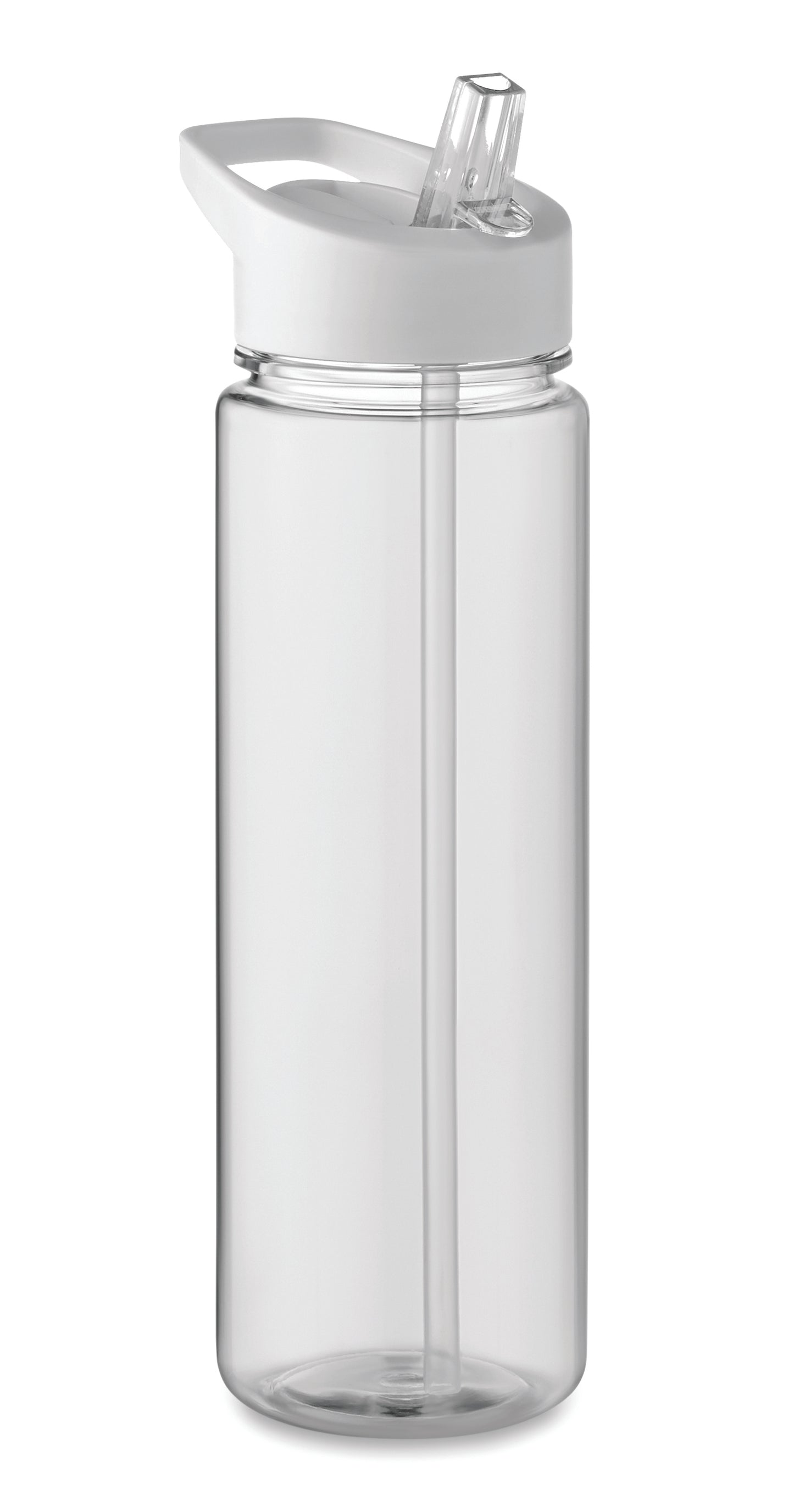 Trinkflasche aus RPET. Klappbares Mundstück aus PP mit Trinkhalm. Füllmenge: 650ml. Nicht