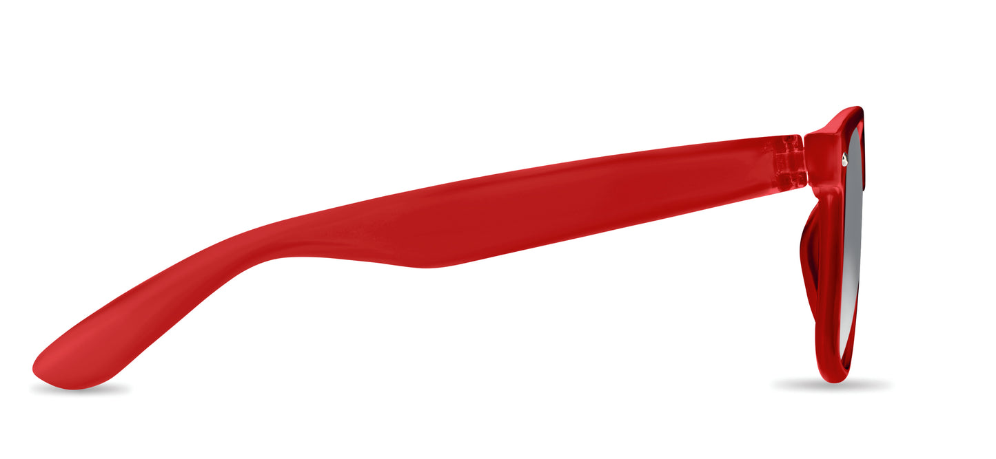 Klassische Sonnenbrille. Rahmen aus RPET. UV400-Schutz.