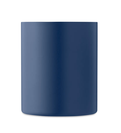 Doppelwandiger Becher aus Edelstahl mit PP-Griff. Füllmenge: 300 ml.