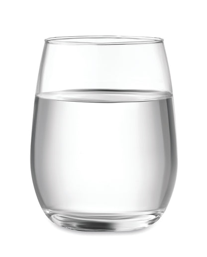 Recyceltes Trinkglas. Füllmenge: 420 ml.