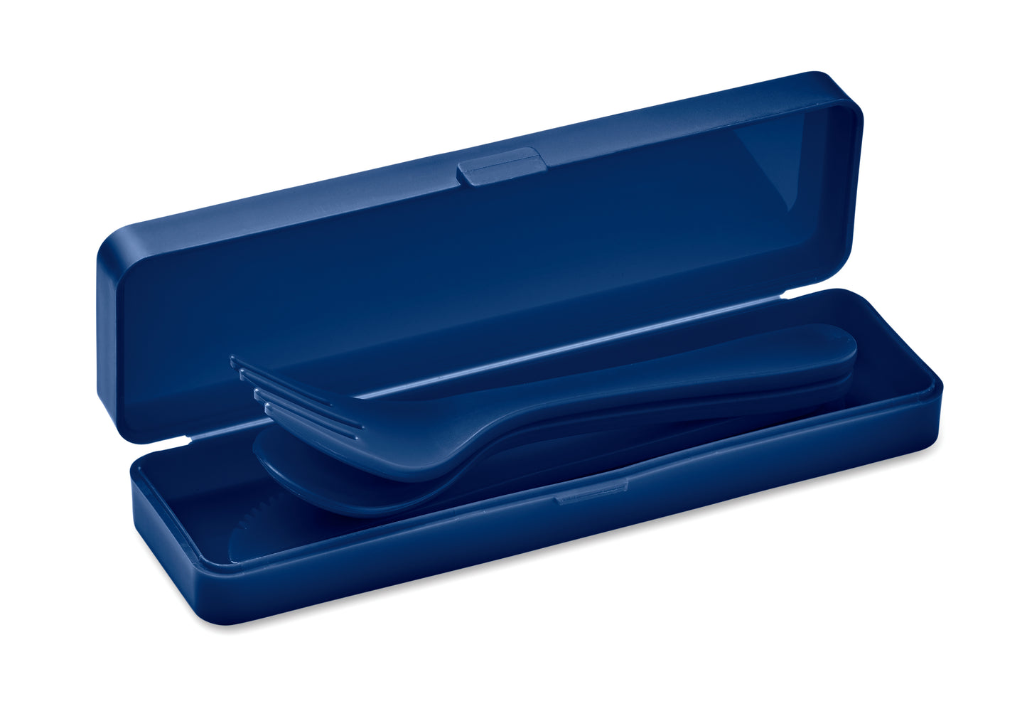 Wiederverwendbares Besteck-Set mit Messer Gabel Löffel im passenden Etui.