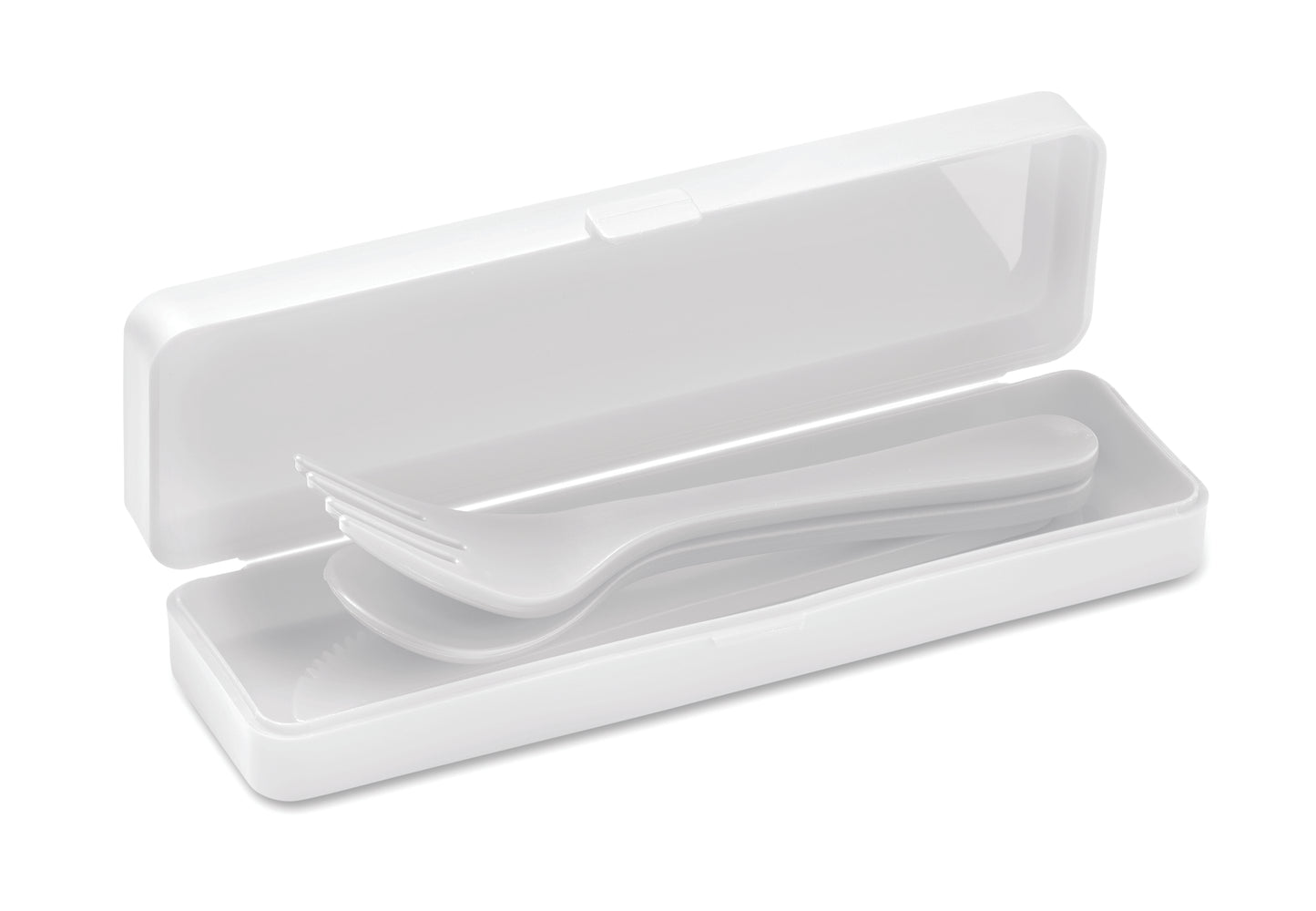 Wiederverwendbares Besteck-Set mit Messer Gabel Löffel im passenden Etui.