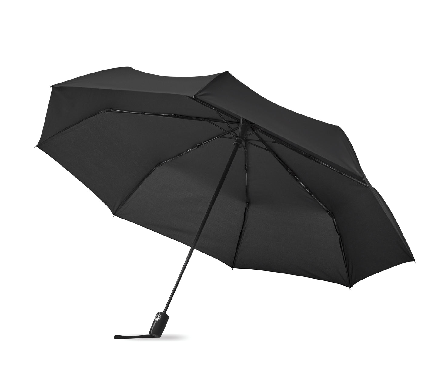 27' ' Regenschirm aus 190T Pongee-Material. Windbeständig. Gestell aus schwarz überzogenem Stahl