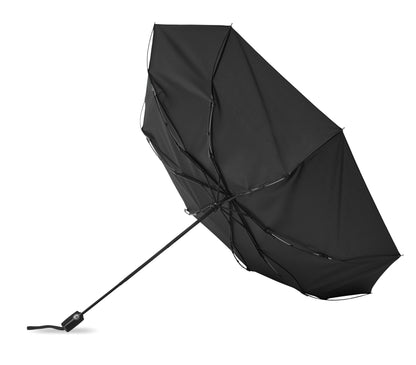 27' ' Regenschirm aus 190T Pongee-Material. Windbeständig. Gestell aus schwarz überzogenem Stahl