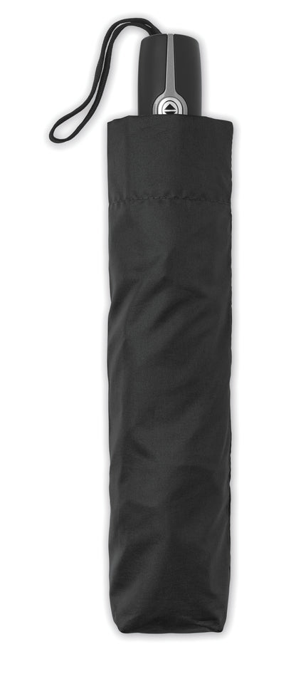 27' ' Regenschirm aus 190T Pongee-Material. Windbeständig. Gestell aus schwarz überzogenem Stahl