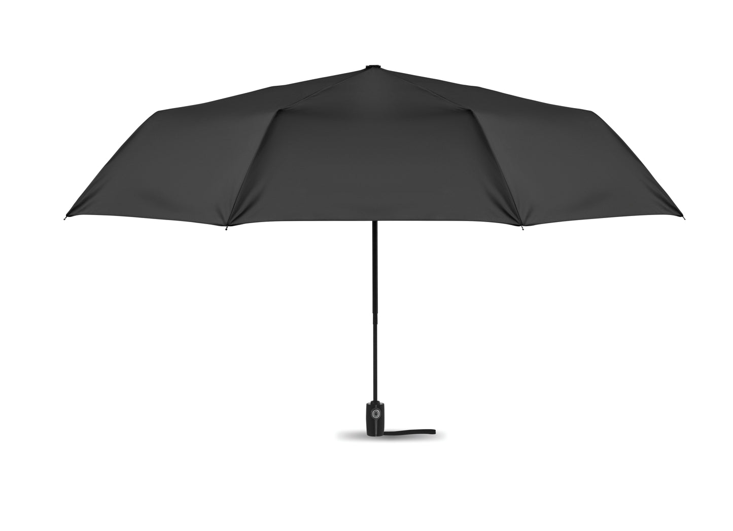 27' ' Regenschirm aus 190T Pongee-Material. Windbeständig. Gestell aus schwarz überzogenem Stahl