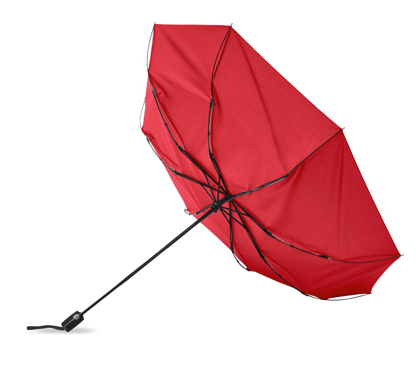 27' ' Regenschirm aus 190T Pongee-Material. Windbeständig. Gestell aus schwarz überzogenem Stahl