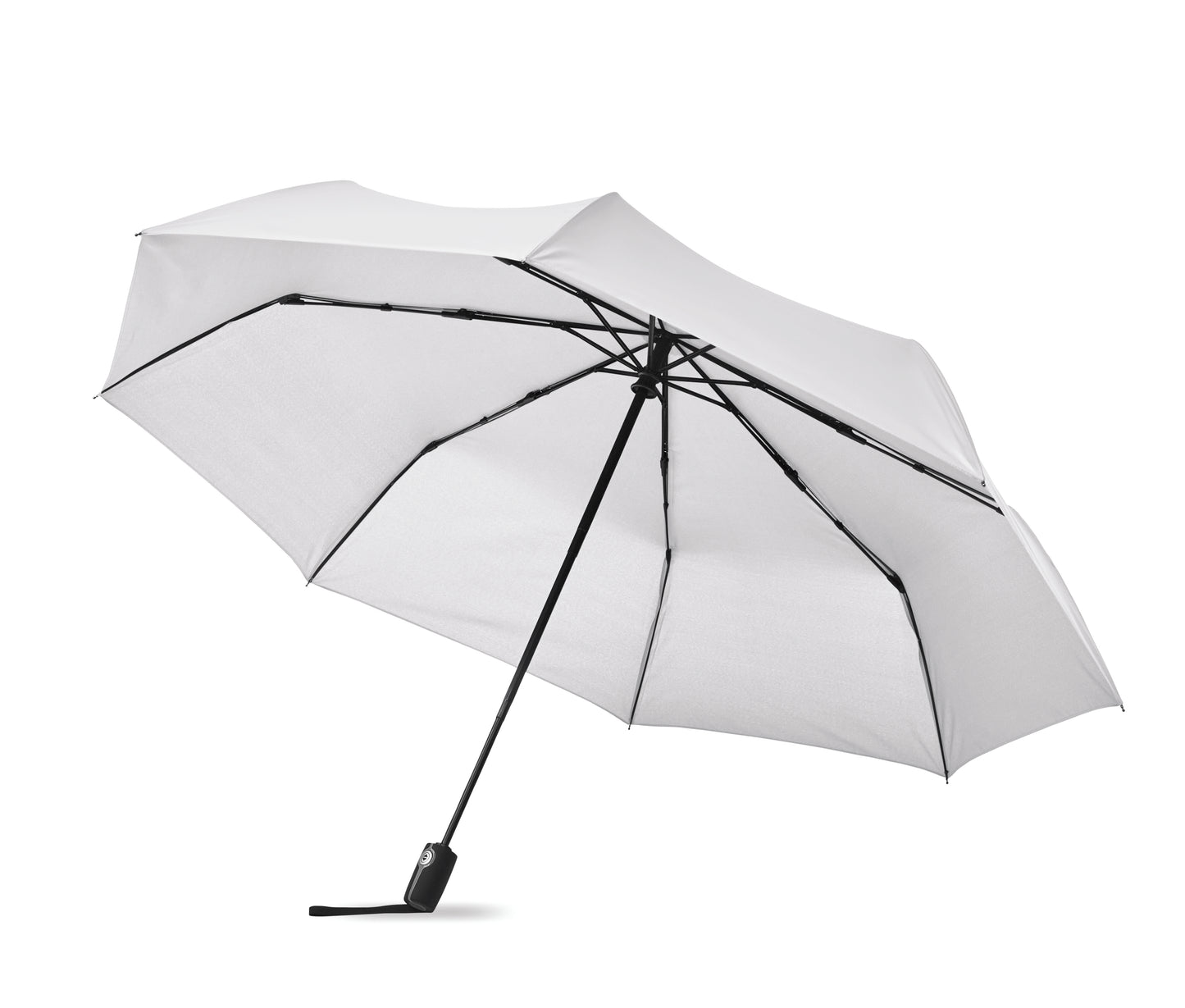 27' ' Regenschirm aus 190T Pongee-Material. Windbeständig. Gestell aus schwarz überzogenem Stahl