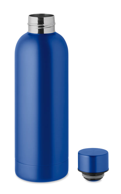Doppelwandige Isolierflasche aus recyceltem Edelstahl. 90% recycelter Edelstahl und 10% Edelstahl. Füllmenge: