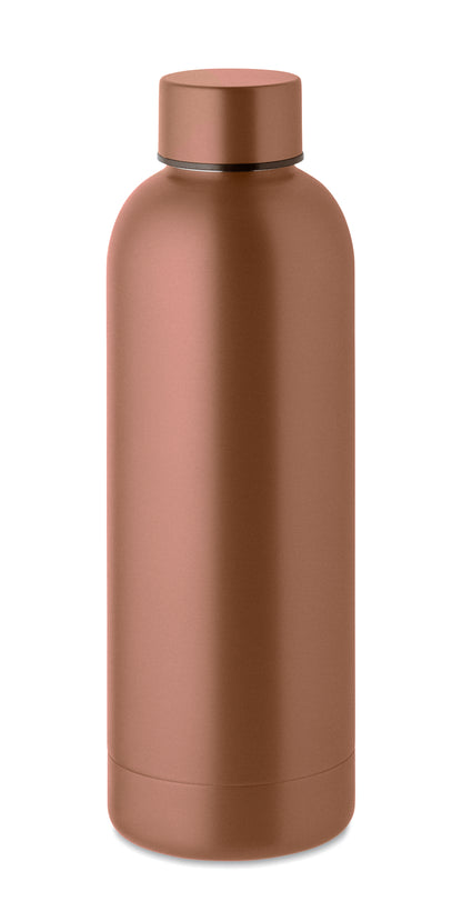 Doppelwandige Isolierflasche aus recyceltem Edelstahl. 90% recycelter Edelstahl und 10% Edelstahl. Füllmenge: