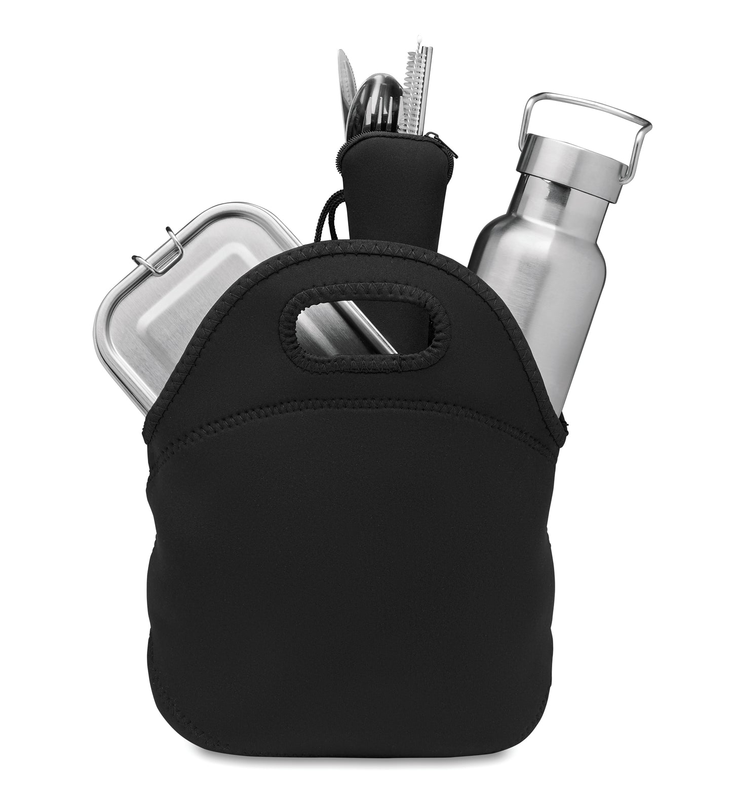 Lunch-Set mit doppelwandiger Isolierflasche aus Edelstahl (500 ml) Lunchbox (600 ml) und