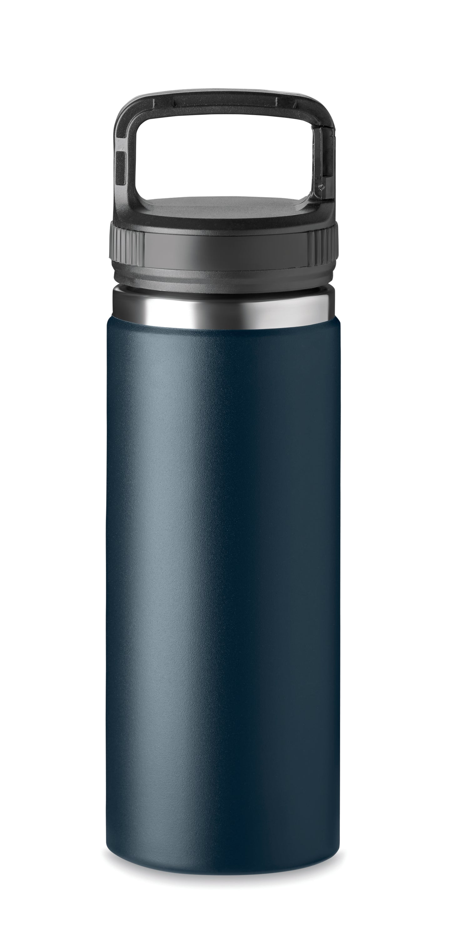 Doppelwandige Isolierflasche. Edelstahl. Henkel mit Clipfunktion. Füllmenge: 500 ml.
