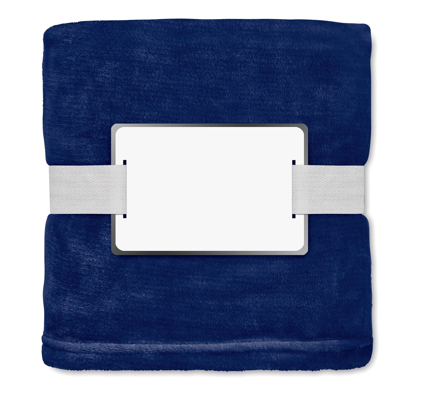 RPET-Flanell Fleece-Decke 280g/m². Inkl. Band mit bedruckbarer Karte.