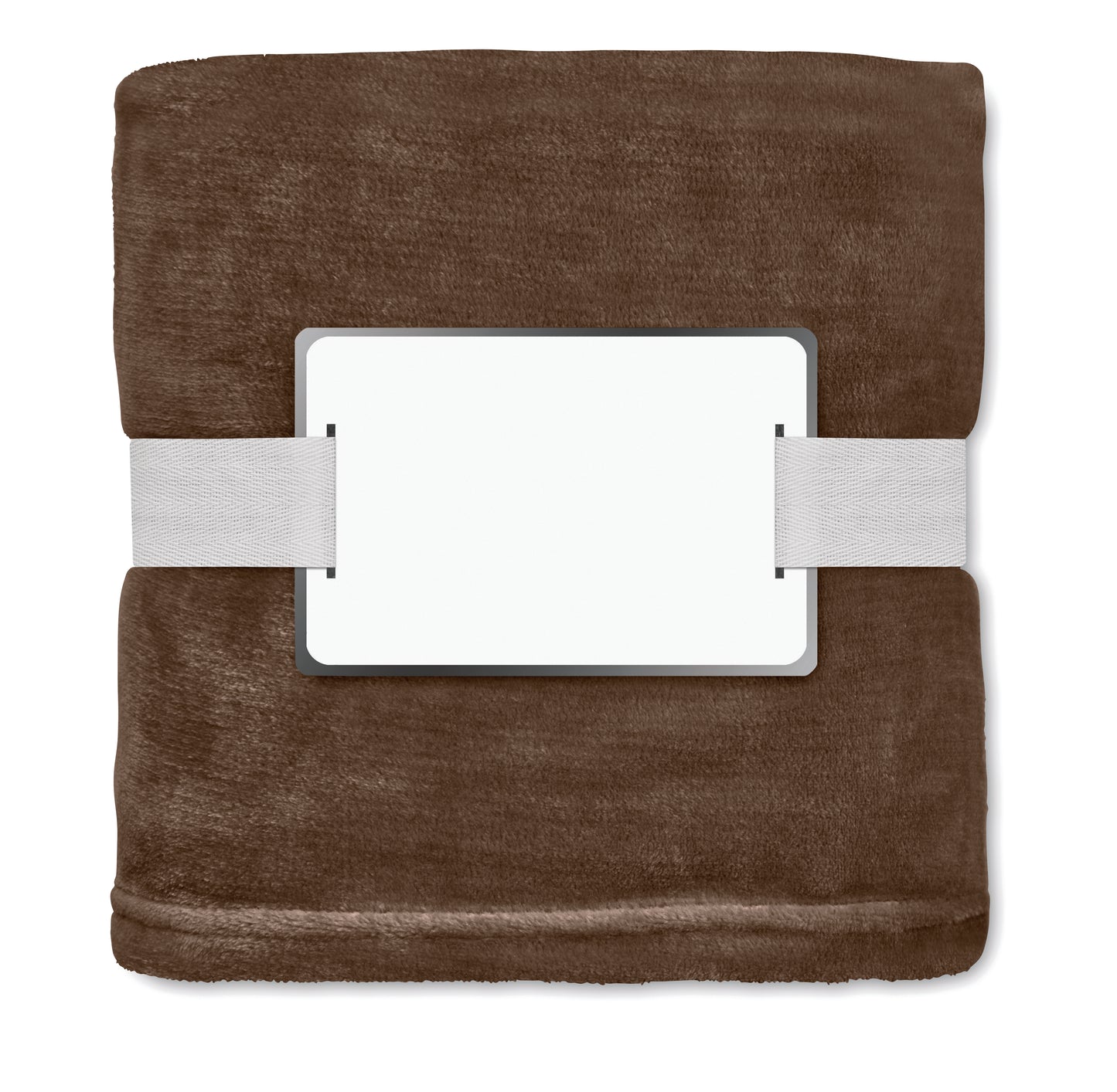 RPET-Flanell Fleece-Decke 280g/m². Inkl. Band mit bedruckbarer Karte.