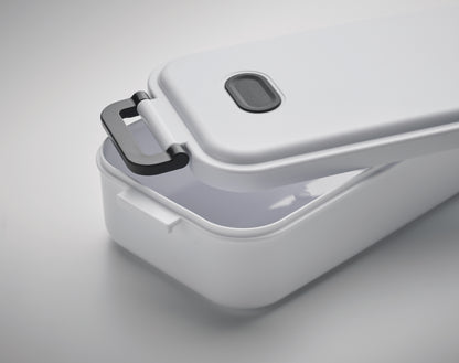 Lunchbox aus PP mit luftdichtem Deckel Ventil und zwei seitlichen Haltklammern. Füllmenge:
