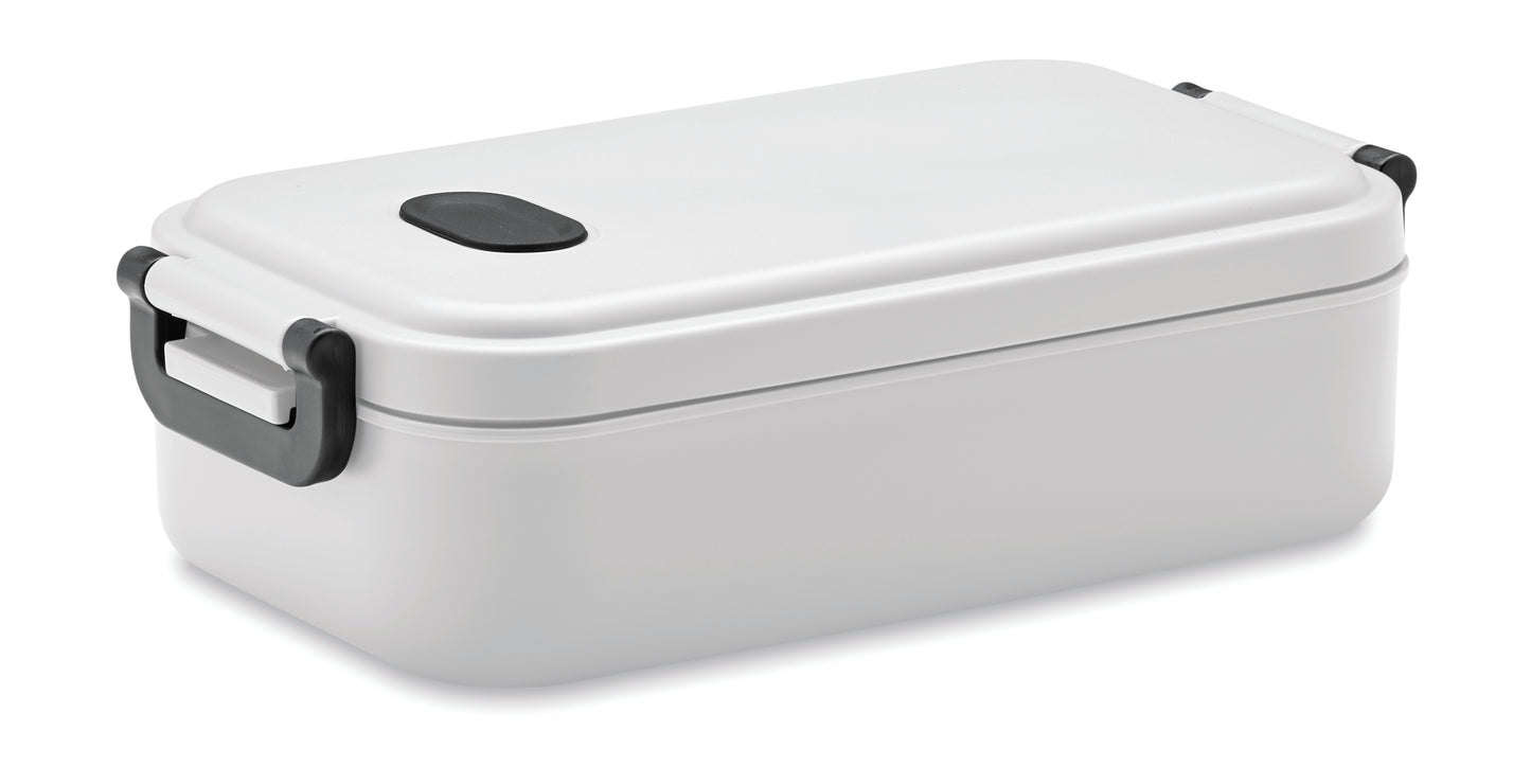 Lunchbox aus PP mit luftdichtem Deckel Ventil und zwei seitlichen Haltklammern. Füllmenge: