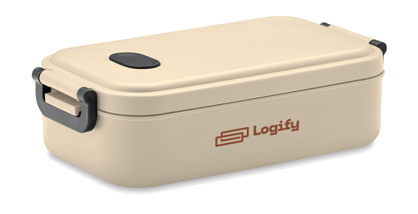 Lunchbox aus PP mit luftdichtem Deckel Ventil und zwei seitlichen Haltklammern. Füllmenge:
