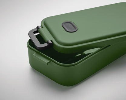 Lunchbox aus PP mit luftdichtem Deckel Ventil und zwei seitlichen Haltklammern. Füllmenge: