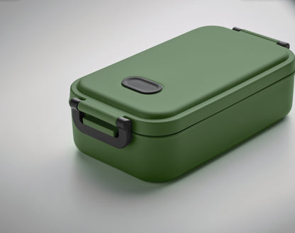 Lunchbox aus PP mit luftdichtem Deckel Ventil und zwei seitlichen Haltklammern. Füllmenge: