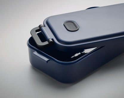 Lunchbox aus PP mit luftdichtem Deckel Ventil und zwei seitlichen Haltklammern. Füllmenge: