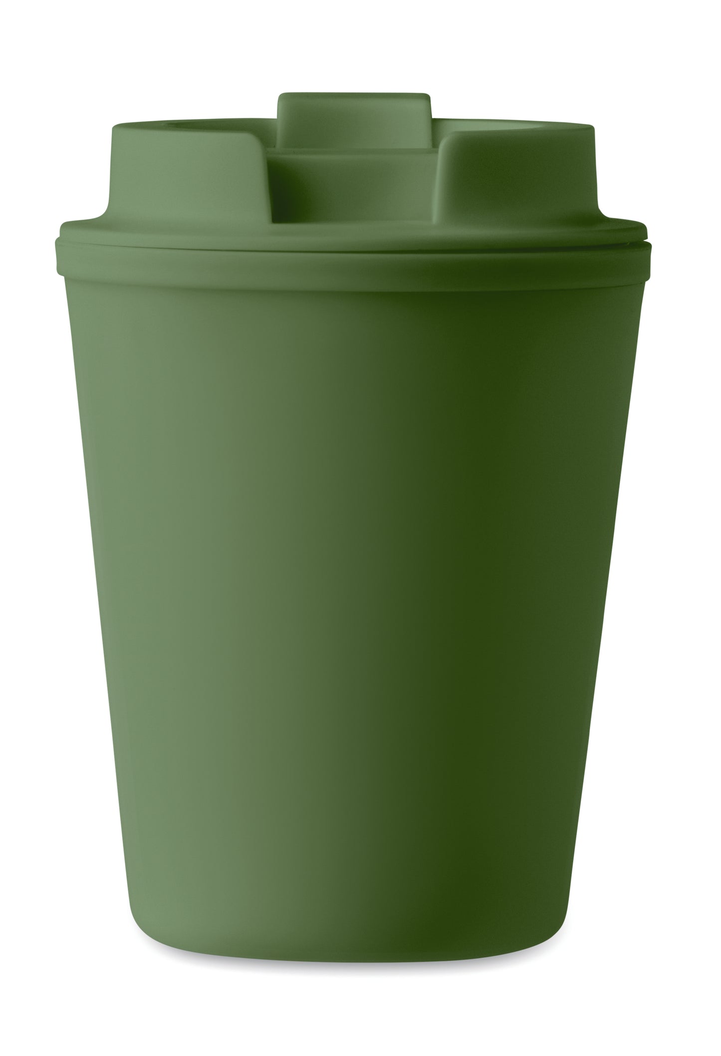 Doppelwandiger Trinkbecher mit Trinkdeckel aus PP. Füllmenge: 300 ml.Auslaufsicher.