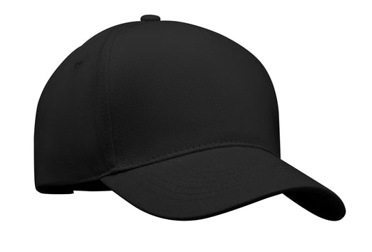 5-Panel-Baseball Cap aus gebürsteter schwerer Twill-Baumwolle 260 g/m² mit silberner Schnalle aus