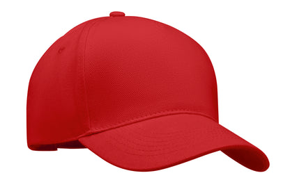 5-Panel-Baseball Cap aus gebürsteter schwerer Twill-Baumwolle 260 g/m² mit silberner Schnalle aus