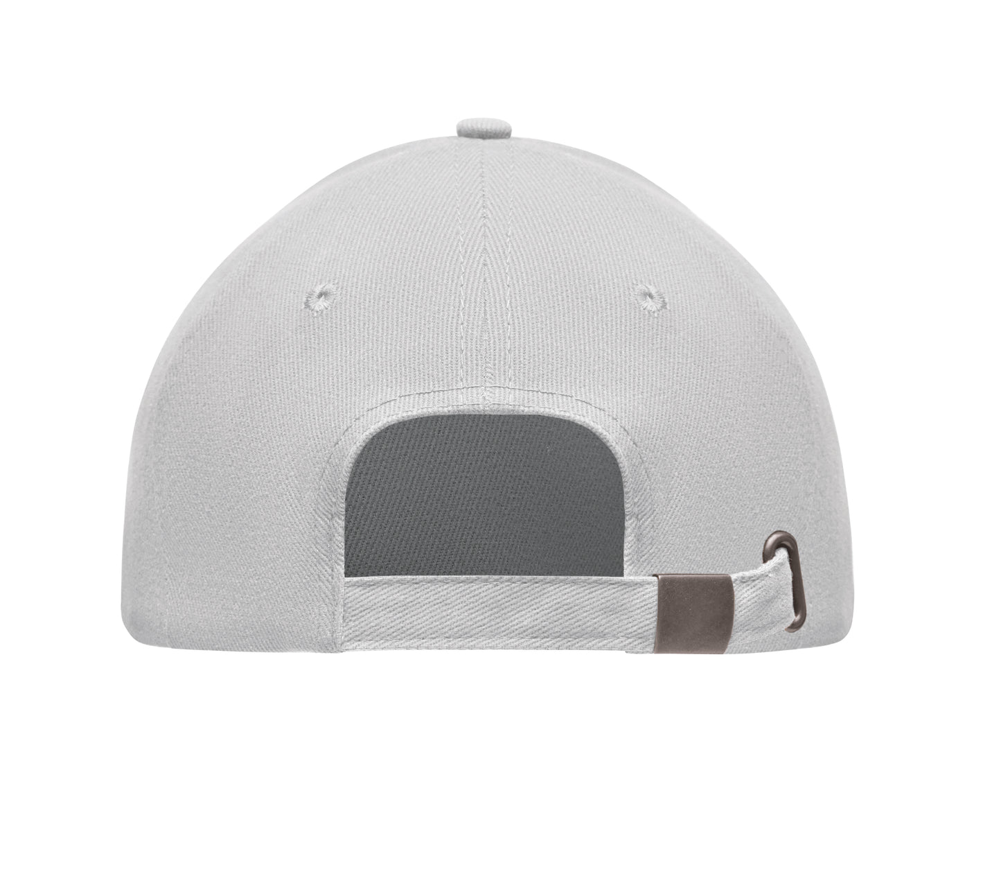 5-Panel-Baseball Cap aus gebürsteter schwerer Twill-Baumwolle 260 g/m² mit silberner Schnalle aus