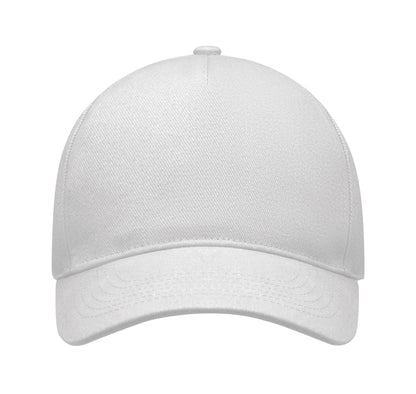 5-Panel-Baseball Cap aus gebürsteter schwerer Twill-Baumwolle 260 g/m² mit silberner Schnalle aus