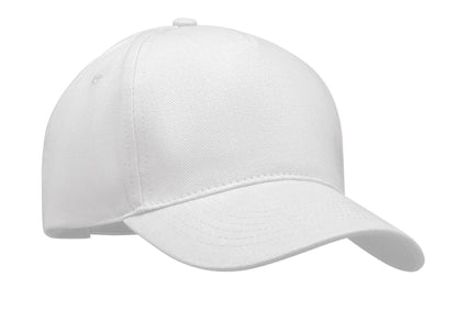 5-Panel-Baseball Cap aus gebürsteter schwerer Twill-Baumwolle 260 g/m² mit silberner Schnalle aus