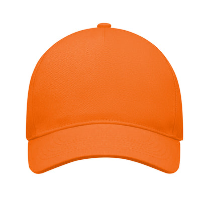 5-Panel-Baseball Cap aus gebürsteter schwerer Twill-Baumwolle 260 g/m² mit silberner Schnalle aus