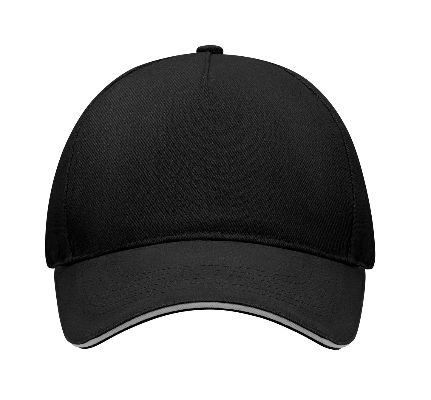 5-Panel-Baseball Cap aus gebürsteter schwerer Twill-Baumwolle 260 g/m² mit silberner Schnalle aus