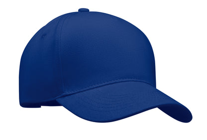 5-Panel-Baseball Cap aus gebürsteter schwerer Twill-Baumwolle 260 g/m² mit silberner Schnalle aus
