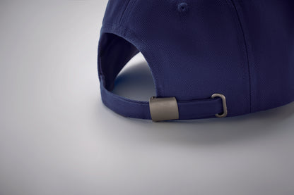 5-Panel-Baseball Cap aus gebürsteter schwerer Twill-Baumwolle 260 g/m² mit silberner Schnalle aus