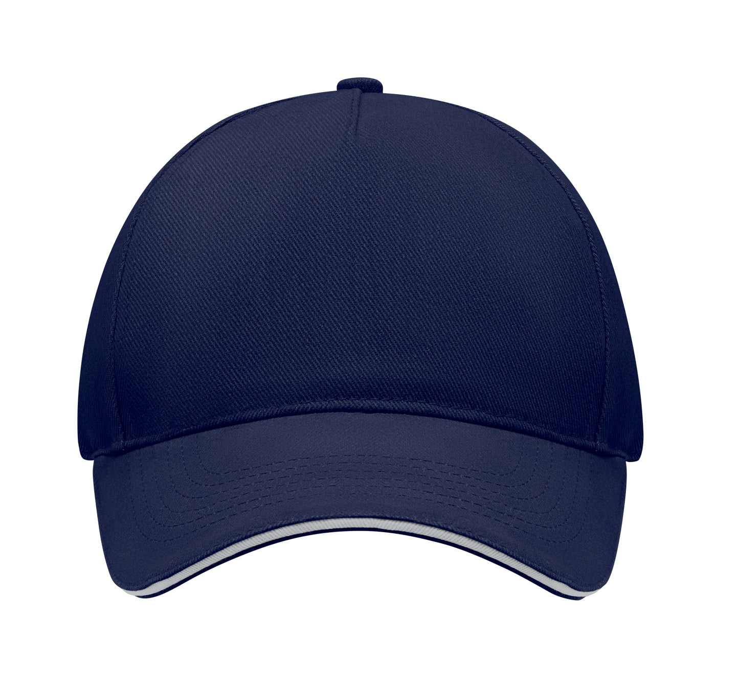 5-Panel-Baseball Cap aus gebürsteter schwerer Twill-Baumwolle 260 g/m² mit silberner Schnalle aus