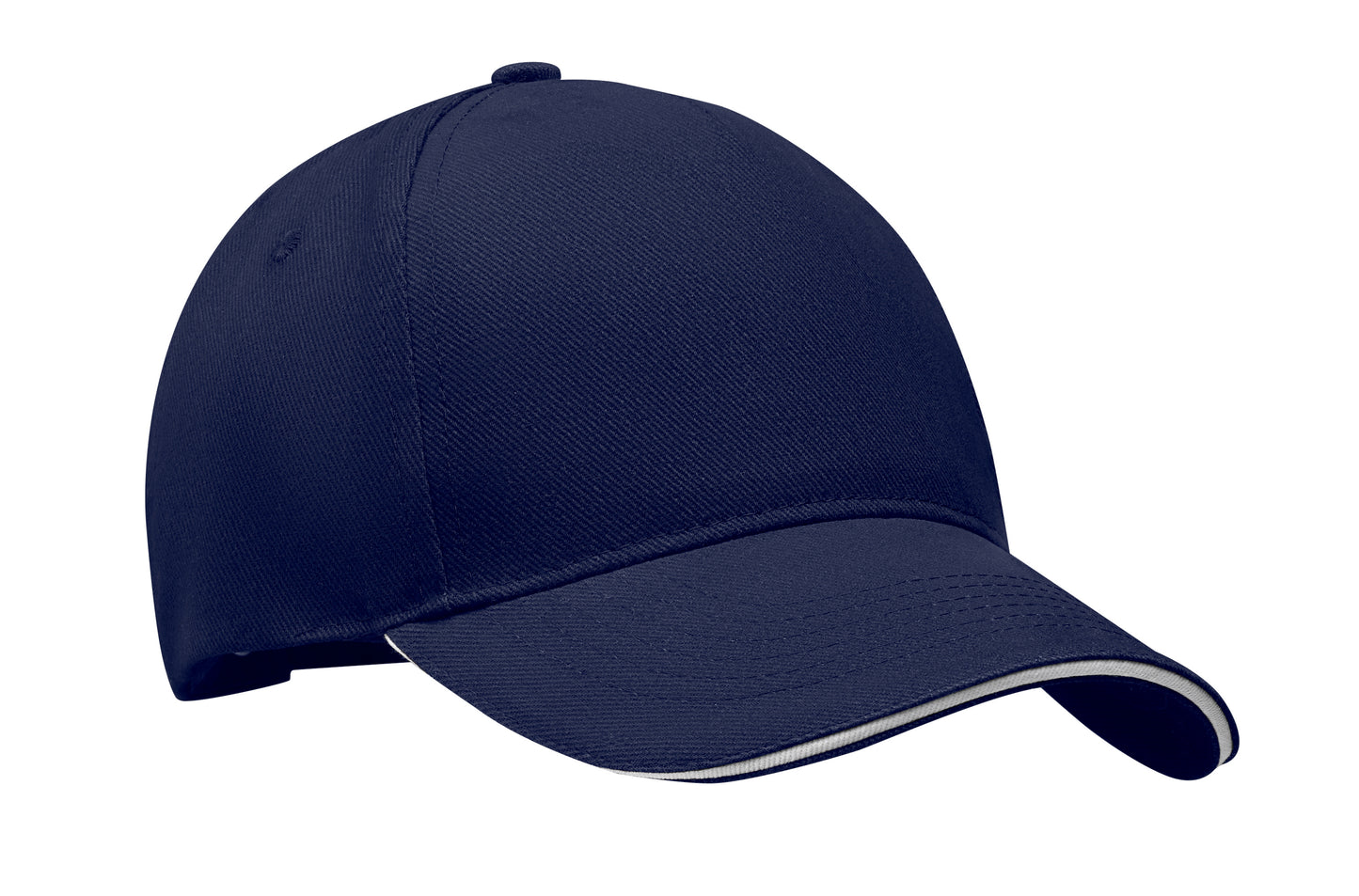5-Panel-Baseball Cap aus gebürsteter schwerer Twill-Baumwolle 260 g/m² mit silberner Schnalle aus