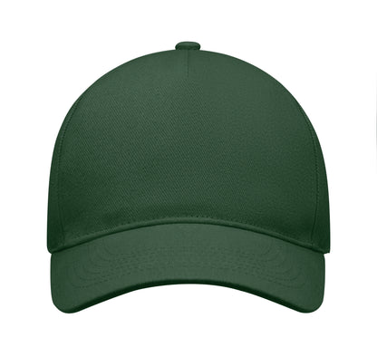 5-Panel-Baseball Cap aus gebürsteter schwerer Twill-Baumwolle 260 g/m² mit silberner Schnalle aus