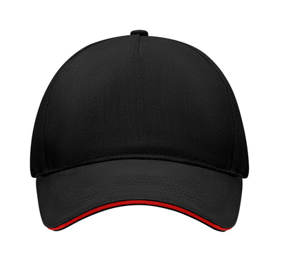 5-Panel-Baseball Cap aus gebürsteter schwerer Twill-Baumwolle 260 g/m² mit silberner Schnalle aus