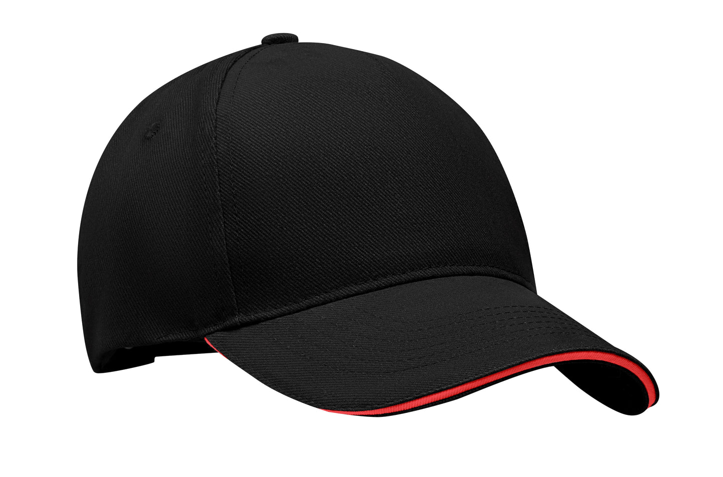 5-Panel-Baseball Cap aus gebürsteter schwerer Twill-Baumwolle 260 g/m² mit silberner Schnalle aus