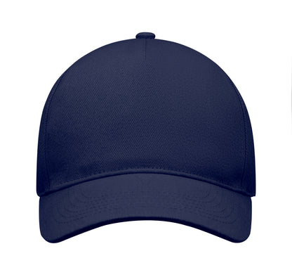 5-Panel-Baseball Cap aus gebürsteter schwerer Twill-Baumwolle 260 g/m² mit silberner Schnalle aus