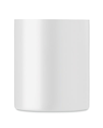 Doppelwandiger Becher aus Edelstahl im Vintage-Look. Spezielle Beschichtung für Sublimationsdruck. Henkel mit
