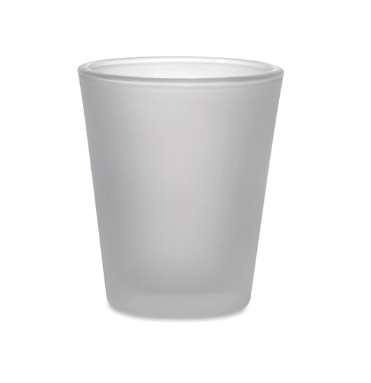 Wiederverwendbares Schnapsglas. Spezielle Beschichtung für Sublimationsdruck. Füllmenge: 44 ml.