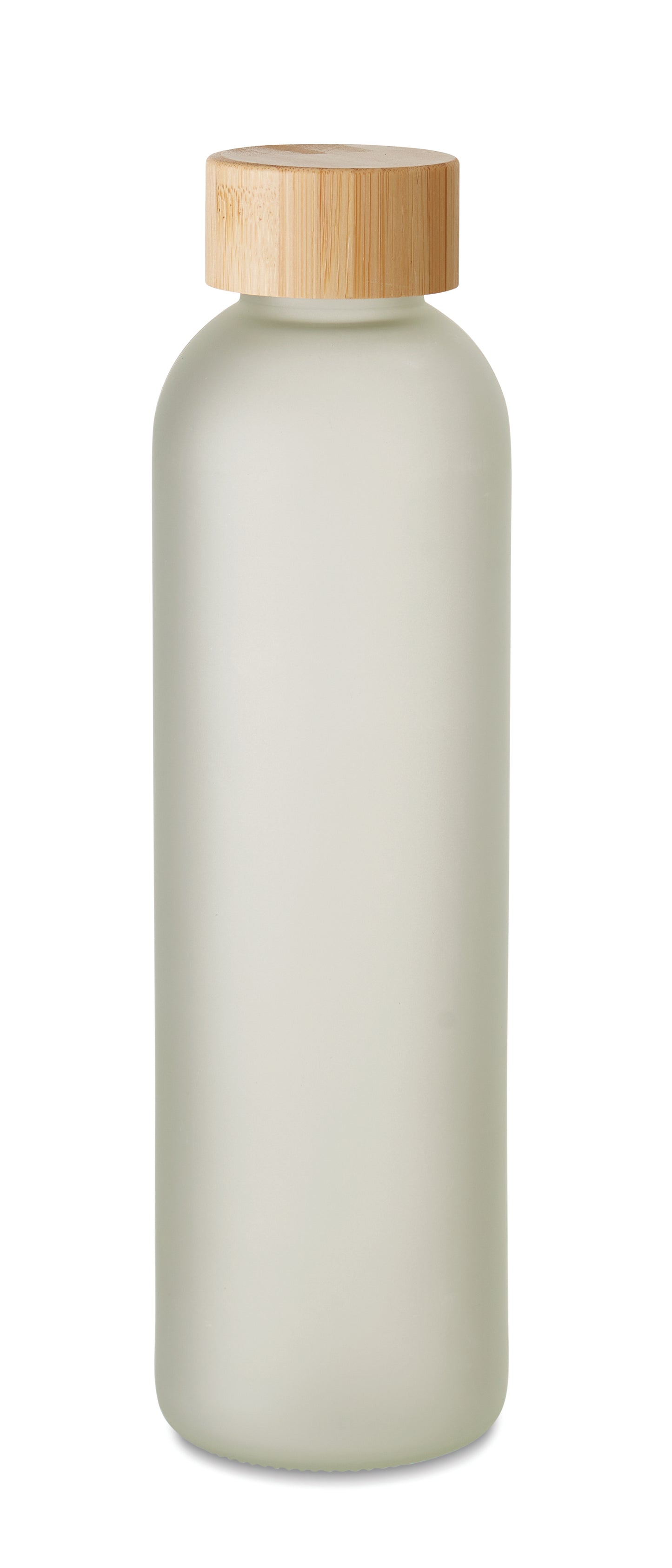 Glasflasche mit Verschluss aus Bambus. Spezielle Beschichtung für Sublimationsdruck. Füllmenge: 650 ml.