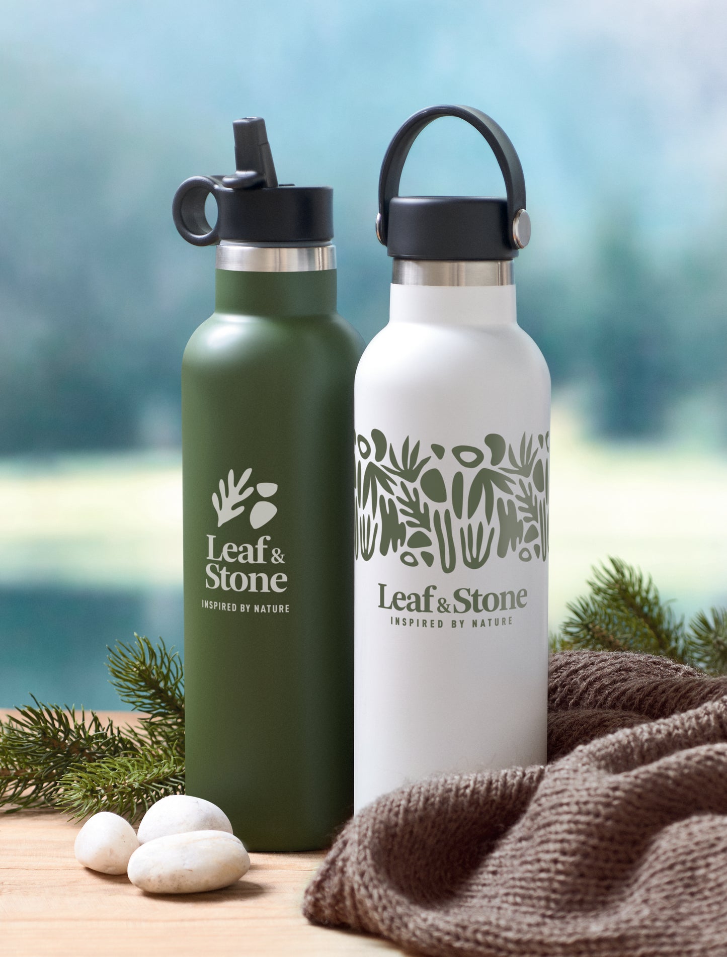 Doppelwandige Isolierflasche aus recyceltem Edelstahl (90 % recycelter Edelstahl und 10 %