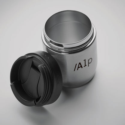 2in1 doppelwandige Isolierflasche aus Edelstahl mit abnehmbarem Flip-Lid Becher. Auslaufsicher. Füllmenge: Flasche: