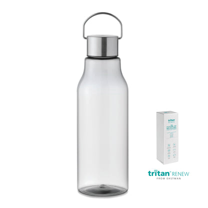 Trinkflasche aus Tritan Renew™. BPA-frei. Verschluss aus Edelstahl mit Henkel. Auslaufsicher. Füllmenge: