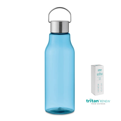 Trinkflasche aus Tritan Renew™. BPA-frei. Verschluss aus Edelstahl mit Henkel. Auslaufsicher. Füllmenge: