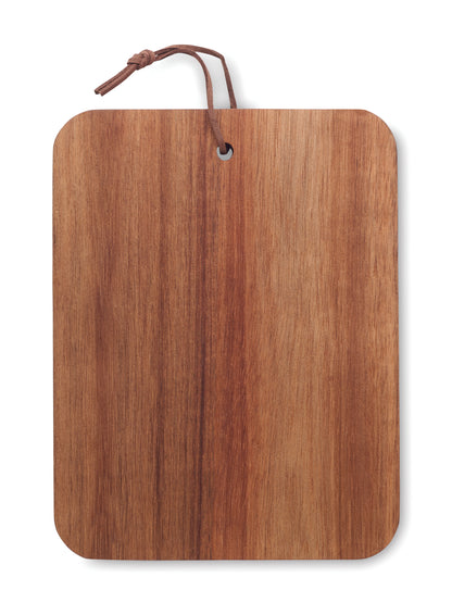 Schneidebrett aus Akazienholz. Aufhänger aus PU. Holz ist ein natürliches Produkt es