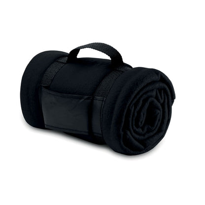 Fleece-Decke mit Trageriemen aus Nylon. 180g/m² Fleece.