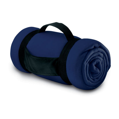 Fleece-Decke mit Trageriemen aus Nylon. 180g/m² Fleece.